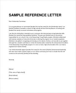 Sample Character Reference Letter Template For Student | Character ...