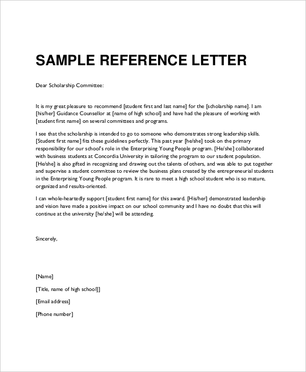 Student Reference Letter Template from characterreferenceletter.net